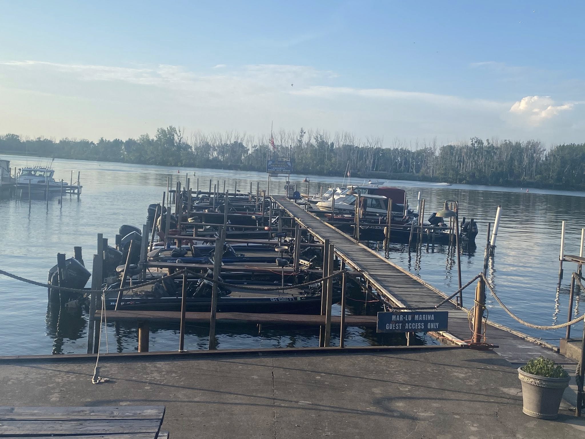 Lake Erie boat ramp, marina